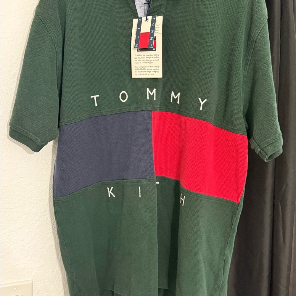 Kith Green and Red Men's Shirt